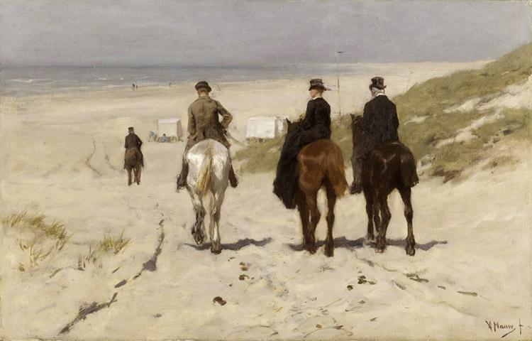Anton mauve Riders on the Beach at Scheveningen (nn02) France oil painting art